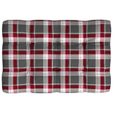 Coussins de canapé palette lot de 7 Motif à carreaux rouge