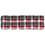 Coussins de canapé palette lot de 7 Motif à carreaux rouge