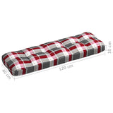 Coussins de canapé palette lot de 7 Motif à carreaux rouge