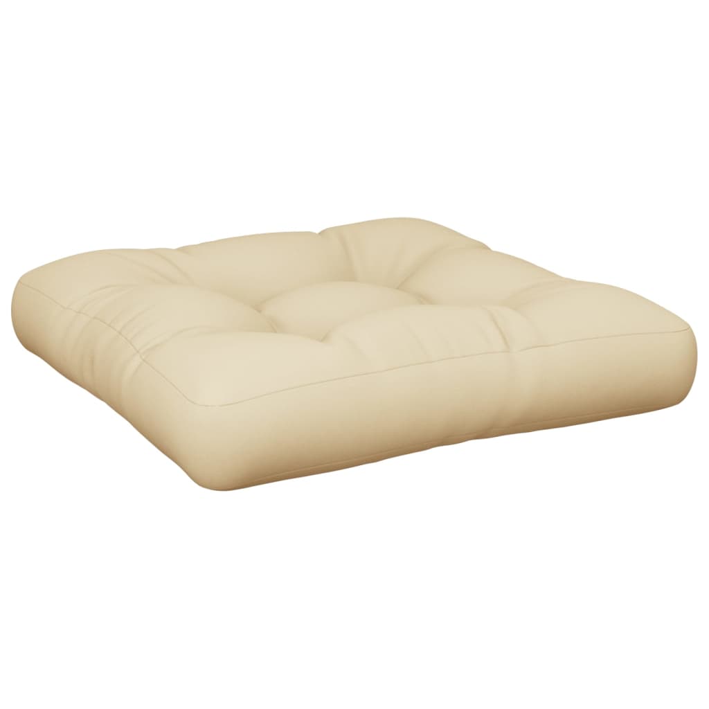 Coussin de palette beige 58x58x10 cm tissu