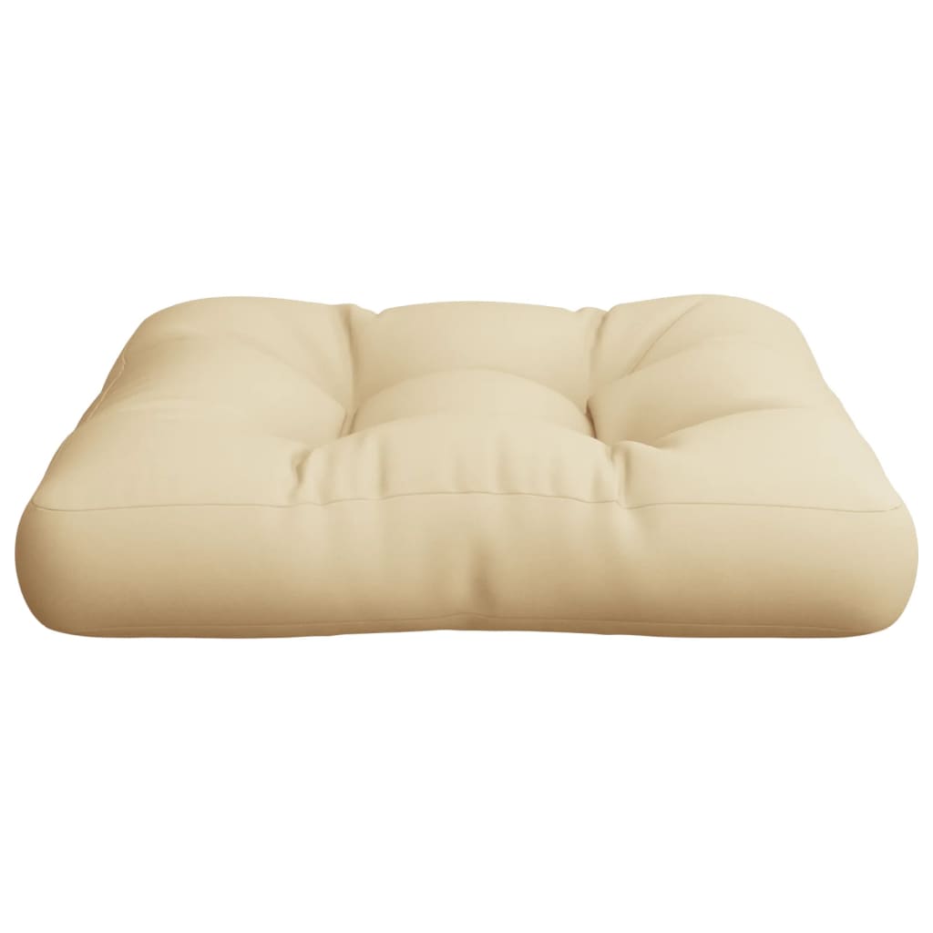 Coussin de palette beige 58x58x10 cm tissu