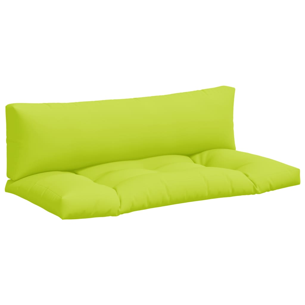 Coussins de palette lot de 2 vert vif tissu