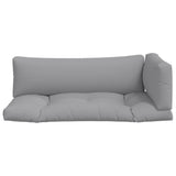 Coussins de palette lot de 3 gris tissu