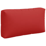 Coussins de palette lot de 3 rouge tissu