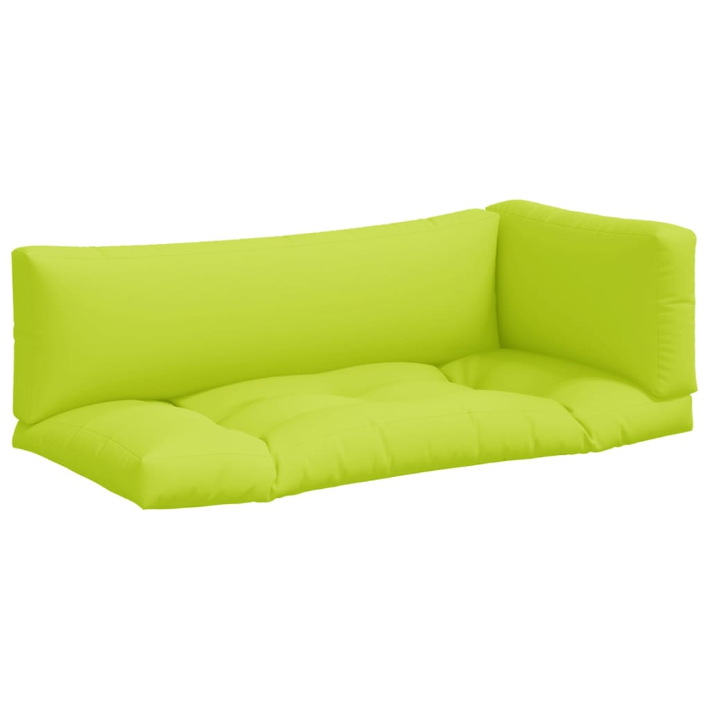 Pallet cushions set of 3 bright green fabric