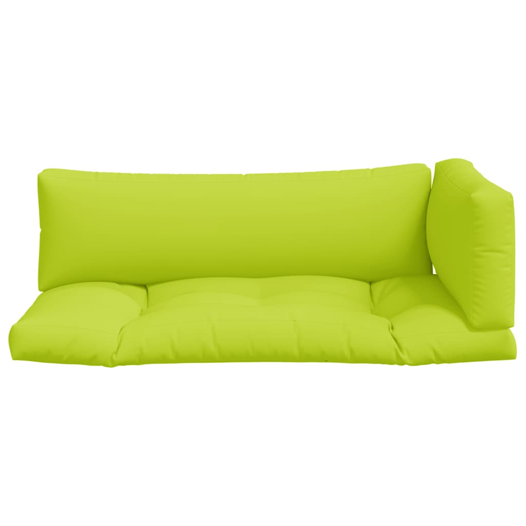 Pallet cushions set of 3 bright green fabric