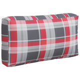 Coussins de palette lot de 3 motif à carreaux rouge tissu