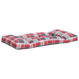 Coussins de palette lot de 3 motif à carreaux rouge tissu