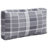 Pallet cushions set of 3 gray checkered pattern fabric