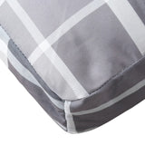 Pallet cushions set of 3 gray checkered pattern fabric