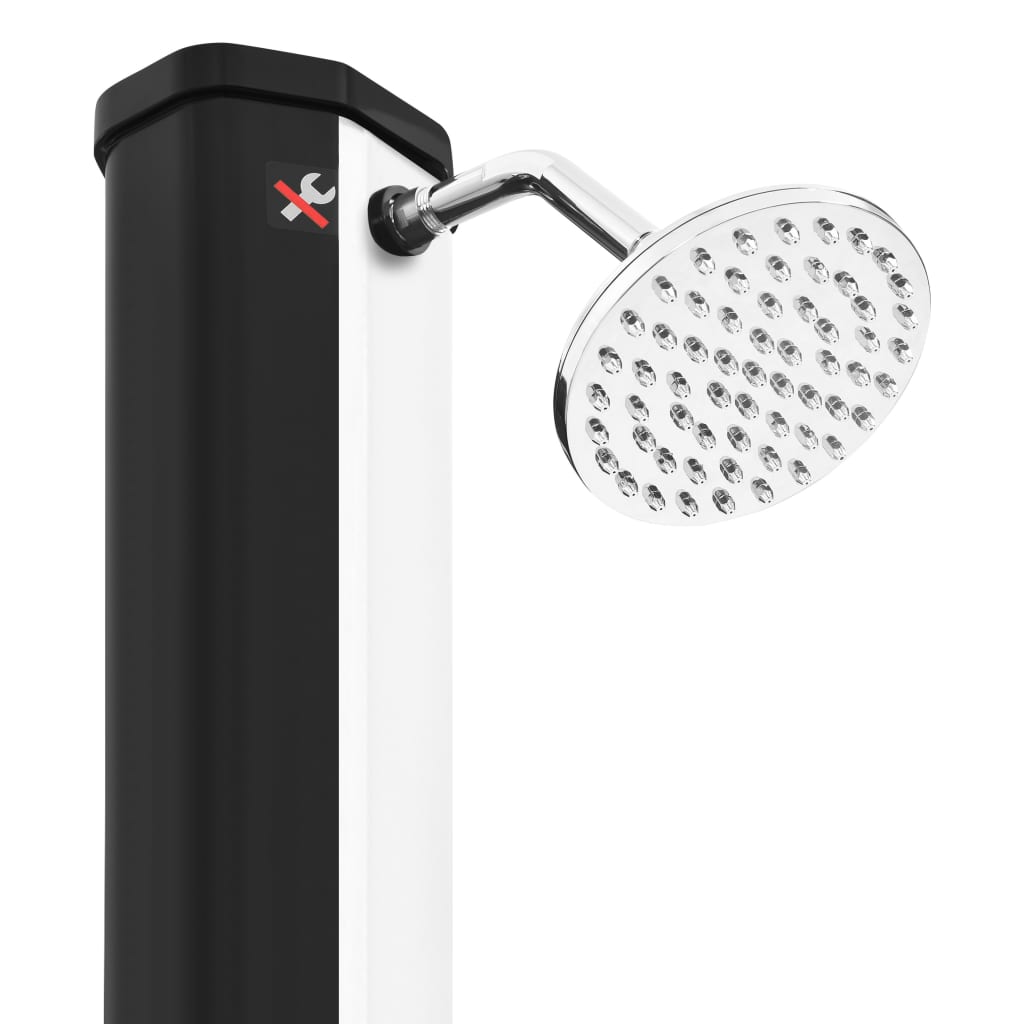 Outdoor solar shower with shower head and tap 35 L