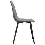 Dining chairs set of 2 Light grey Velvet