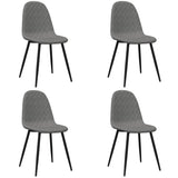 Chaises à manger lot de 4 Gris clair Velours