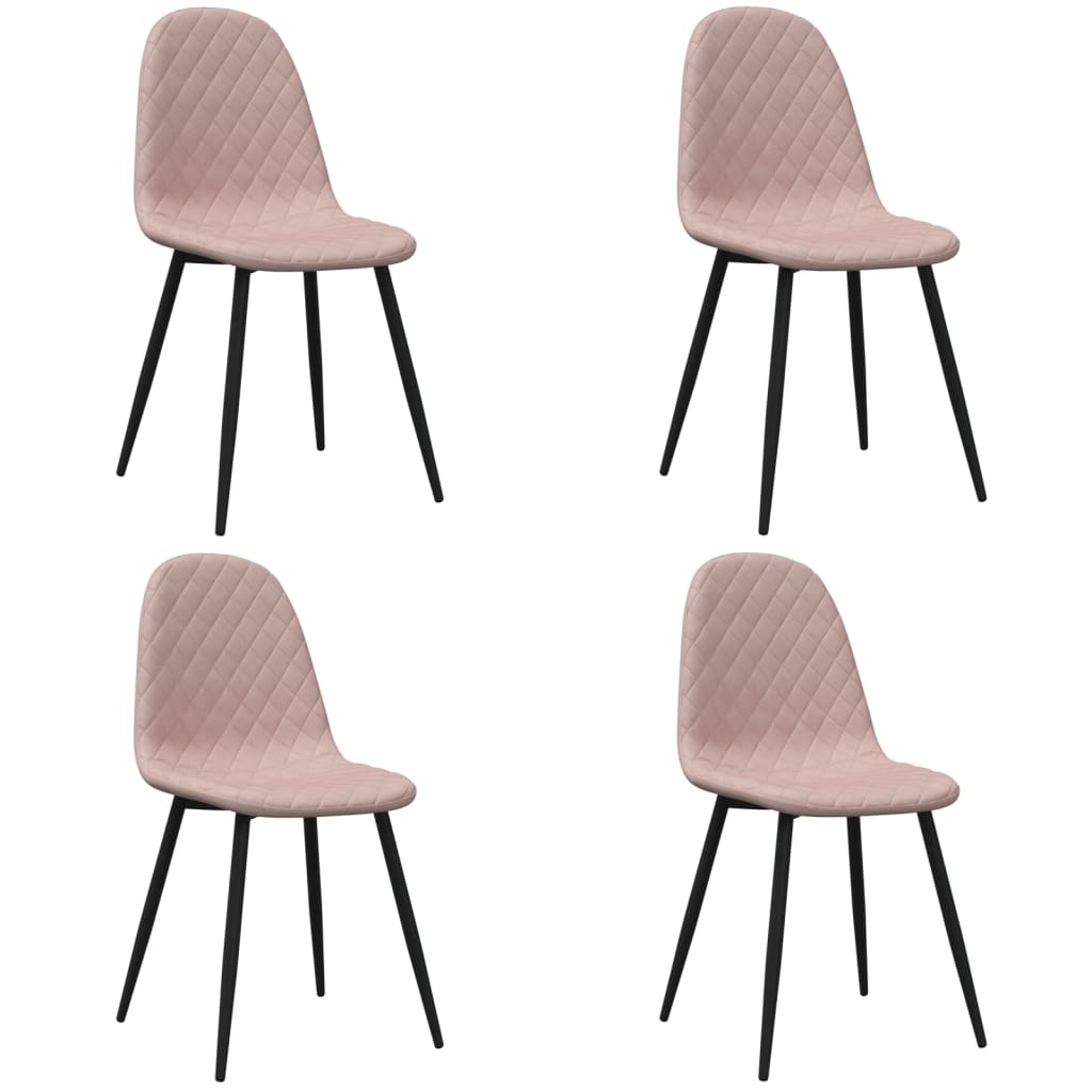 Chaises à manger lot de 4 Rose Velours