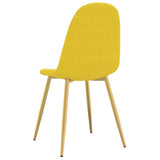 Chaises à manger lot de 2 Jaune moutarde Velours