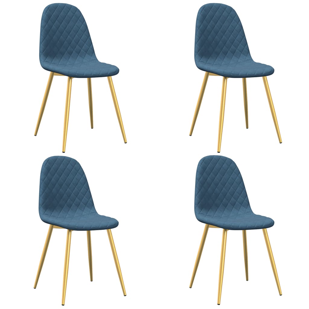 Dining chairs set of 4 Blue Velvet