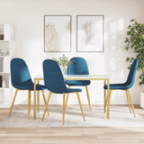 Dining chairs set of 4 Blue Velvet