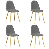 Chaises à manger lot de 4 Gris clair Velours