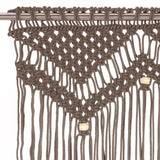 Rideau en macramé Taupe 140x240 cm Coton