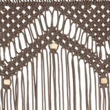 Rideau en macramé Taupe 140x240 cm Coton