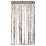 Rideau en macramé Taupe 140x240 cm Coton