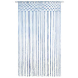 Rideau en macramé Bleu 140x240 cm Coton