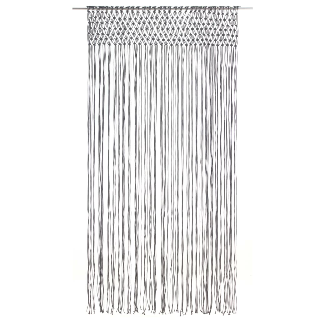 Rideau en macramé Anthracite 140x240 cm Coton