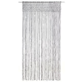 Rideau en macramé Anthracite 140x240 cm Coton