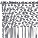 Rideau en macramé Anthracite 140x240 cm Coton