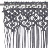 Rideau en macramé Anthracite 140x240 cm Coton