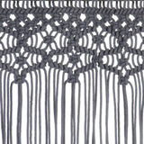 Rideau en macramé Anthracite 140x240 cm Coton