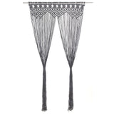 Macrame curtain Anthracite 140x240 cm Cotton