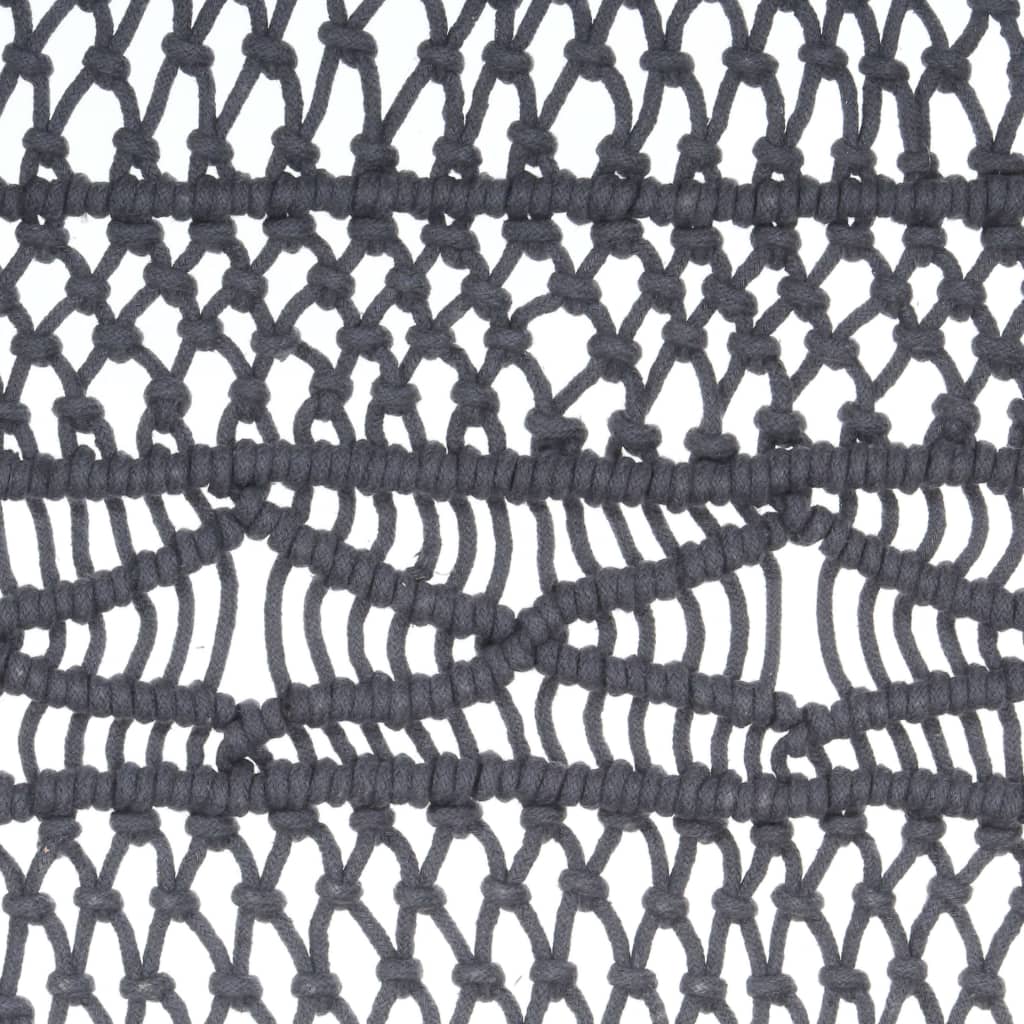 Rideau en macramé Anthracite 140x240 cm Coton