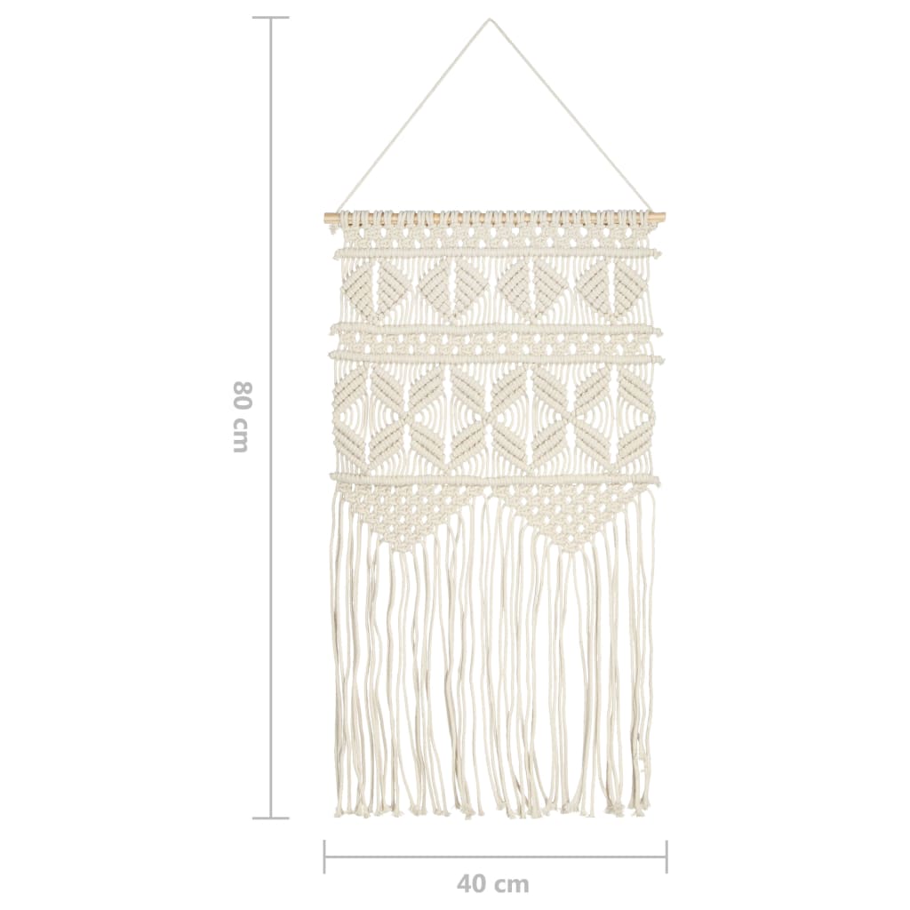 Makramee-Wandhalter 40x80 cm Baumwolle