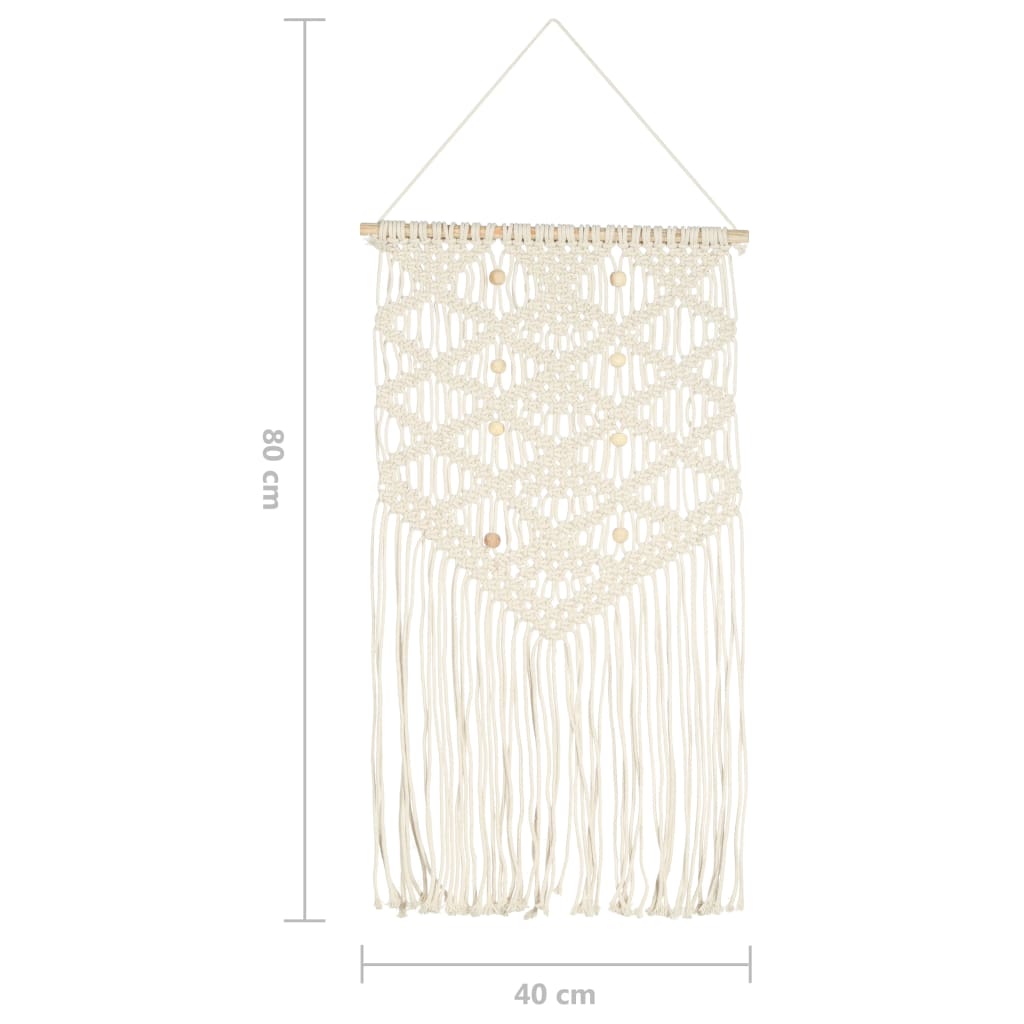 Cintre mural en macramé 40x80 cm Coton