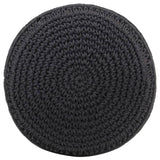 Pouf fait à la main en macramé Anthracite 45x30 cm Coton