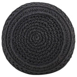 Pouf fait à la main en macramé Anthracite 45x30 cm Coton