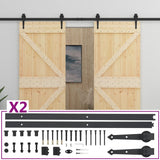 Sliding door with hardware kit 90x210cm Solid pine