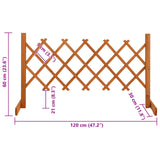 Clôture en treillis de jardin Orange 120x60 cm Bois de sapin