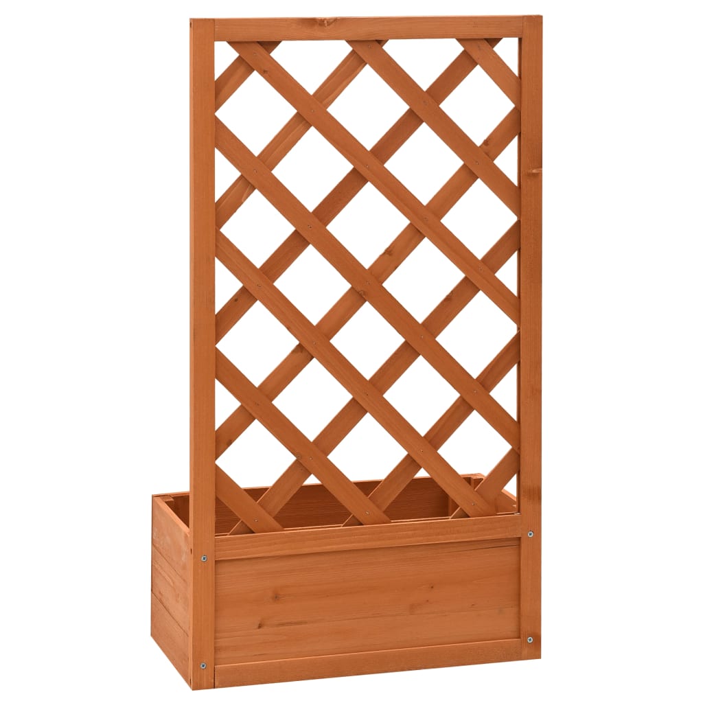 Jardinière à treillis de jardin Orange 50x25x90cm Bois de sapin