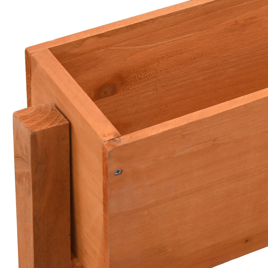 Jardinière pliable de jardin Orange 60x14x75 cm Bois de sapin