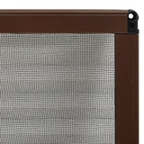 Moustiquaire plissée pour fenêtre Aluminium Marron 60x80 cm