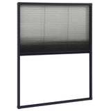 Moustiquaire plissée pour fenêtre Aluminium Anthracite 60x80 cm