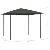 Belvédère 3x3x2,6 m Anthracite 160 g/m²