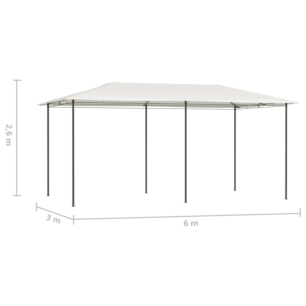 Belvédère 2,98x5,3x2,59 m Crème 160 g/m²