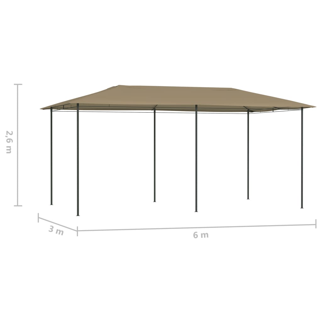 Belvedere 2,98x5,3x2,59 m Taupe 160 g/m²