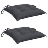 Coussins de chaise lot de 2 anthracite 40x40x7 cm tissu oxford