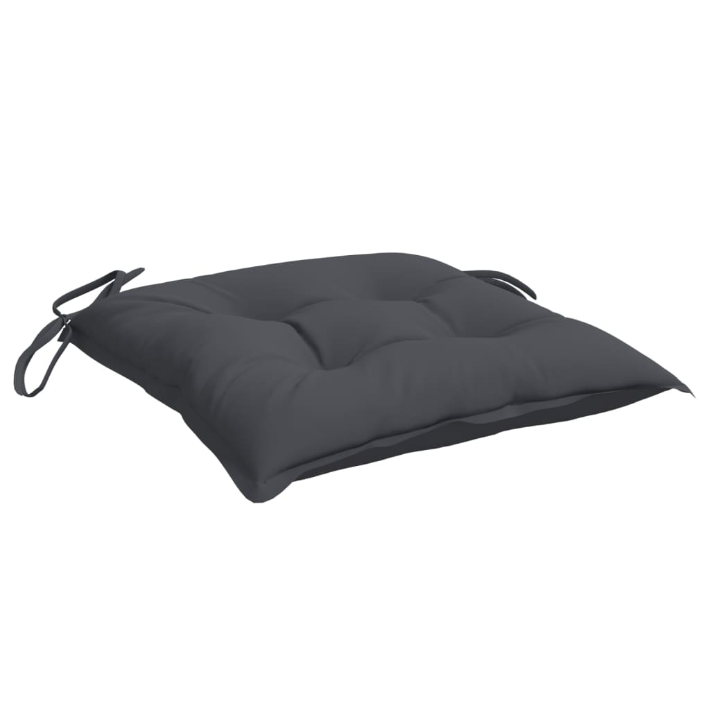 Coussins de chaise lot de 2 anthracite 40x40x7 cm tissu oxford