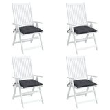 Coussins de chaise lot de 4 anthracite 40x40x7 cm tissu oxford