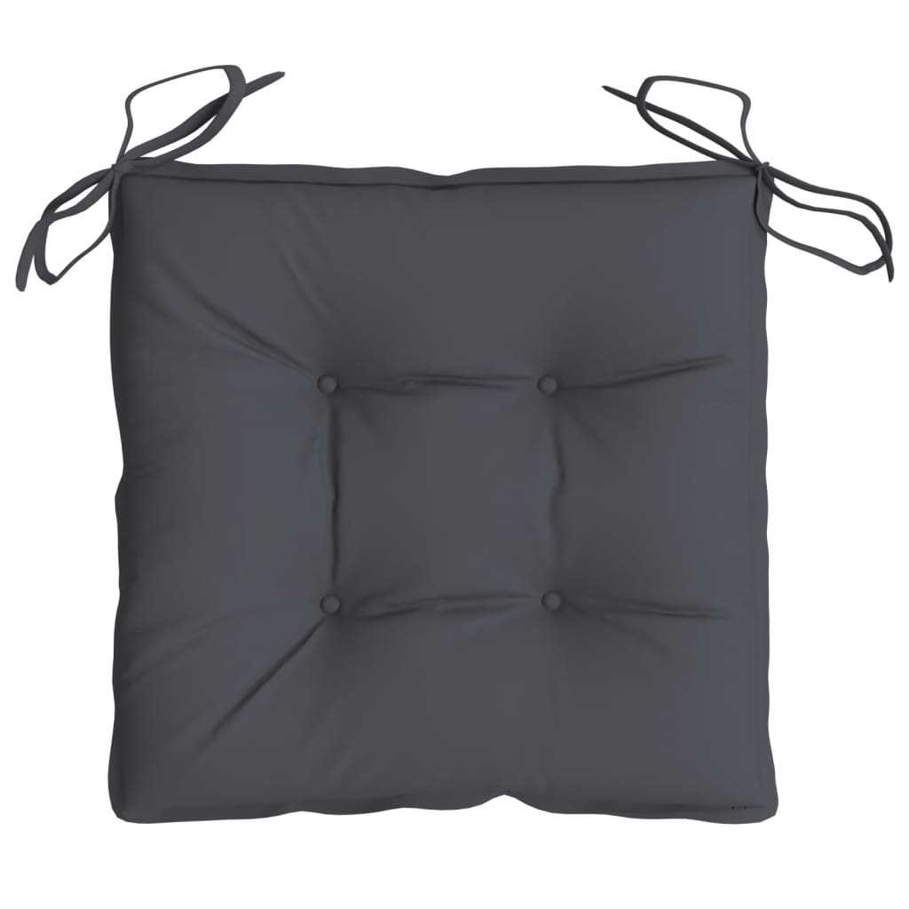 Coussins de chaise lot de 4 anthracite 40x40x7 cm tissu oxford